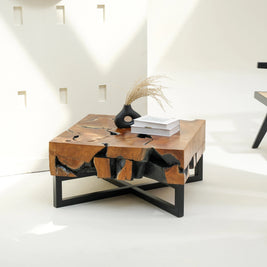 WOODEN MOSAIC COFFEE TABLE