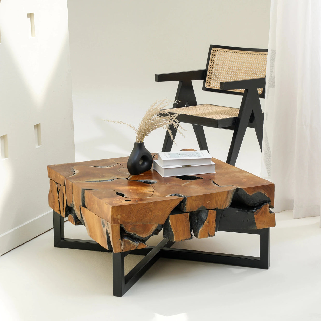 WOODEN MOSAIC COFFEE TABLE