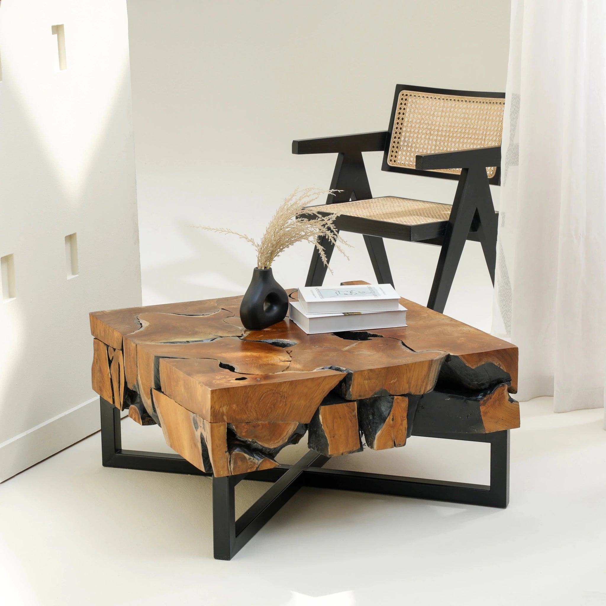 WOODEN MOSAIC COFFEE TABLE