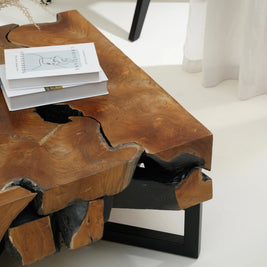 WOODEN MOSAIC COFFEE TABLE