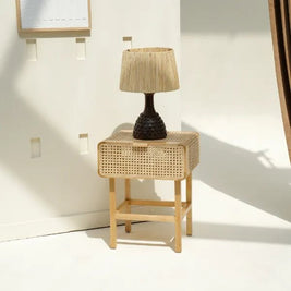 LEAN BEDSIDE TABLE/NIGHTSTAND NATURAL