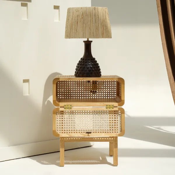 LEAN BEDSIDE TABLE/NIGHTSTAND NATURAL