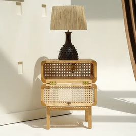 LEAN BEDSIDE TABLE/NIGHTSTAND NATURAL