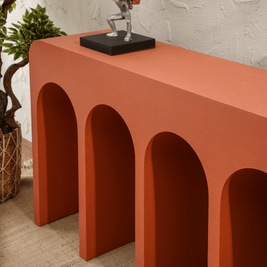 Contemporary arched console table for living room
