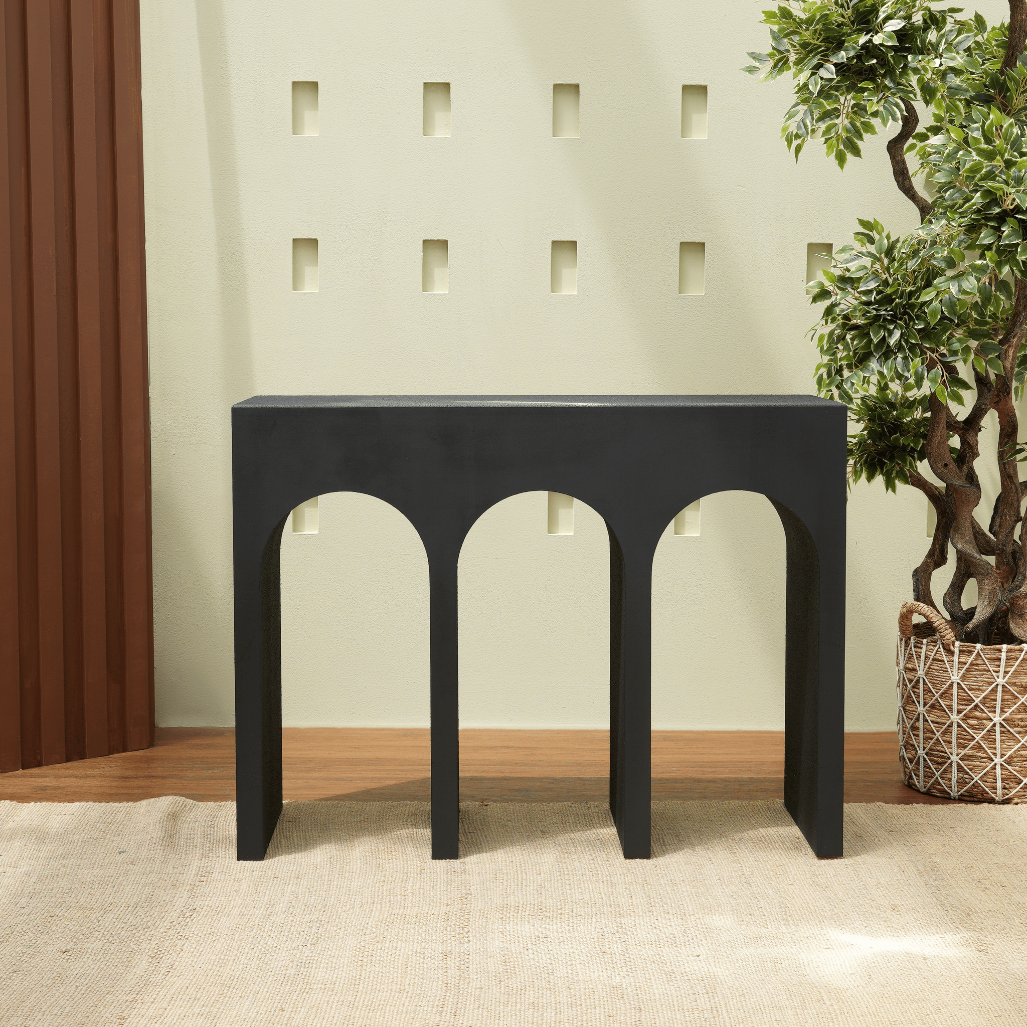 Minimalist console table modern interior styling
