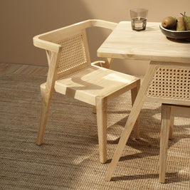 Compact white wash dining table set for small spaces