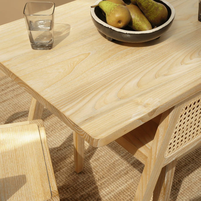 KOHI DINING TABLE SET WHITE WASH