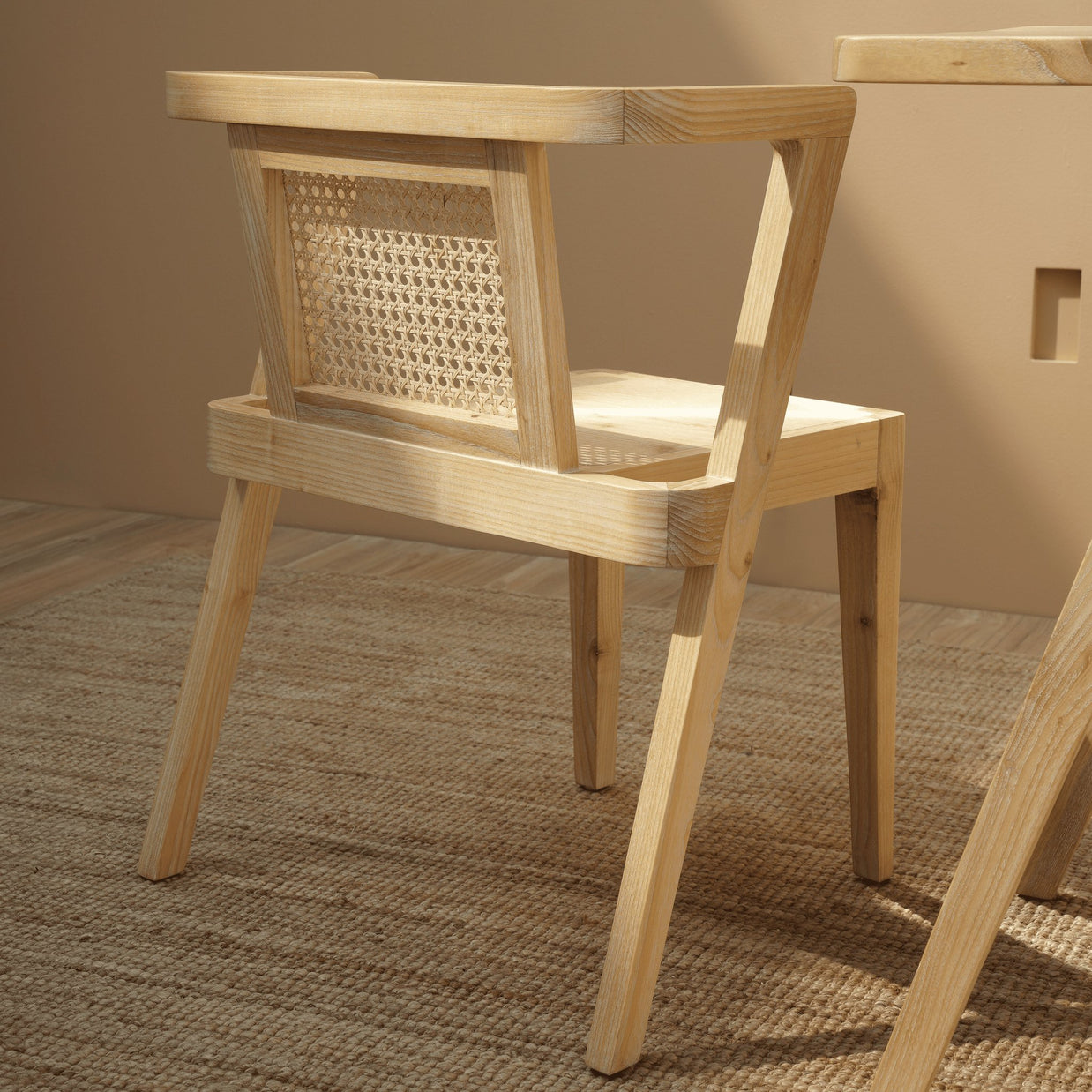 Modern white wash dining table and chairs