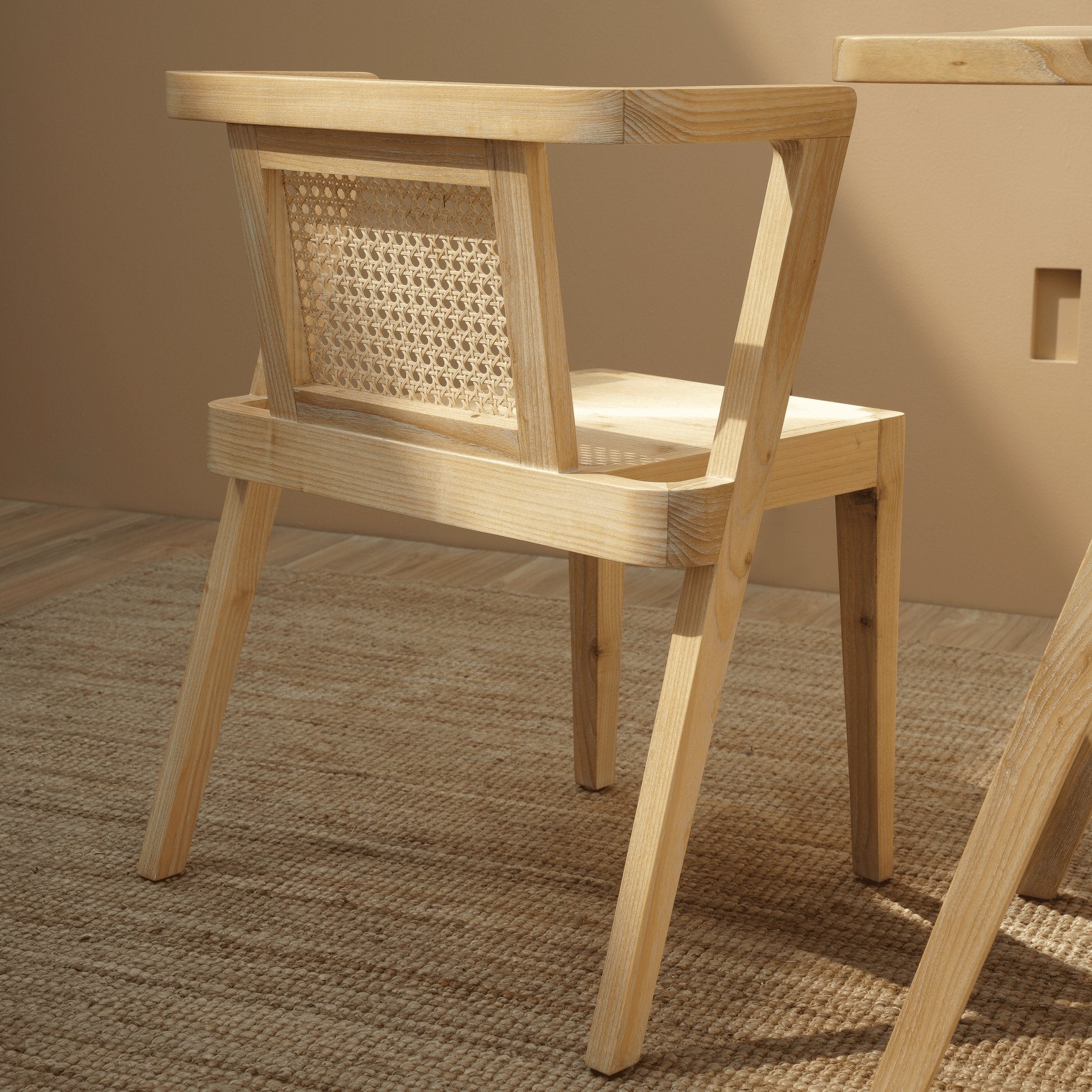 Modern white wash dining table and chairs