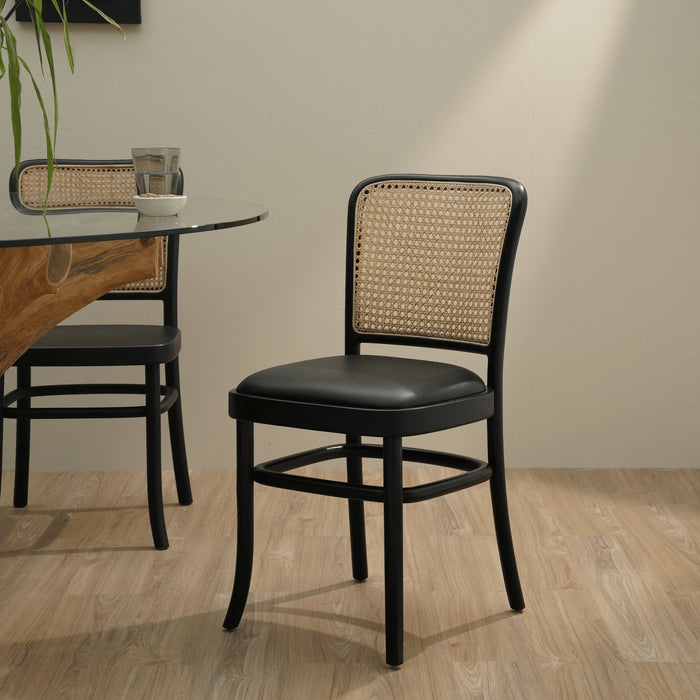 ALFRED DINING CHAIR BLACK WITH CUSHION