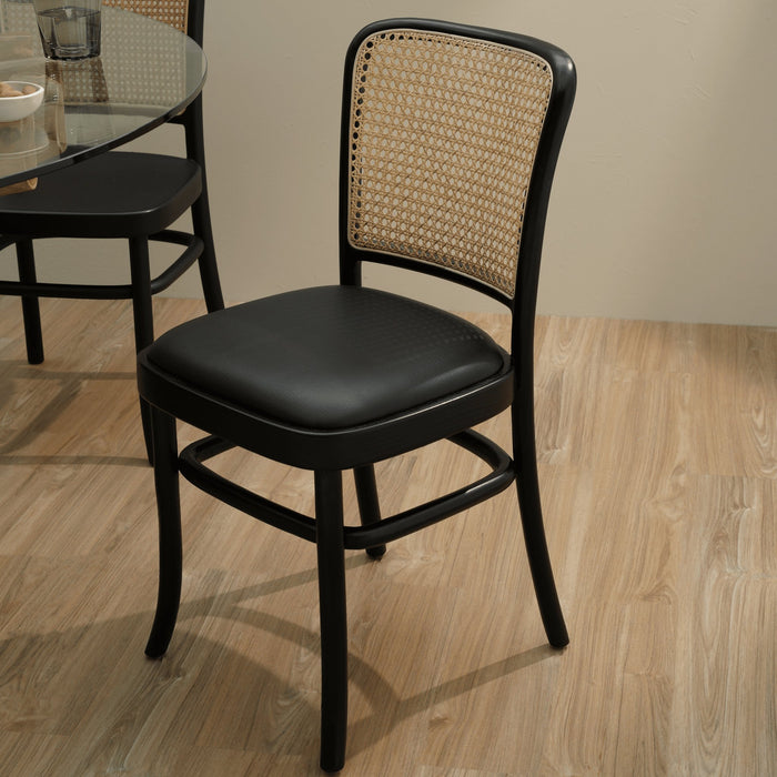 ALFRED DINING CHAIR BLACK WITH CUSHION