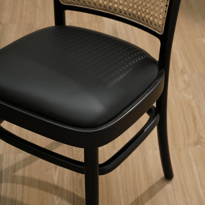 ALFRED DINING CHAIR BLACK WITH CUSHION