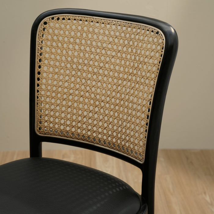 ALFRED DINING CHAIR BLACK WITH CUSHION