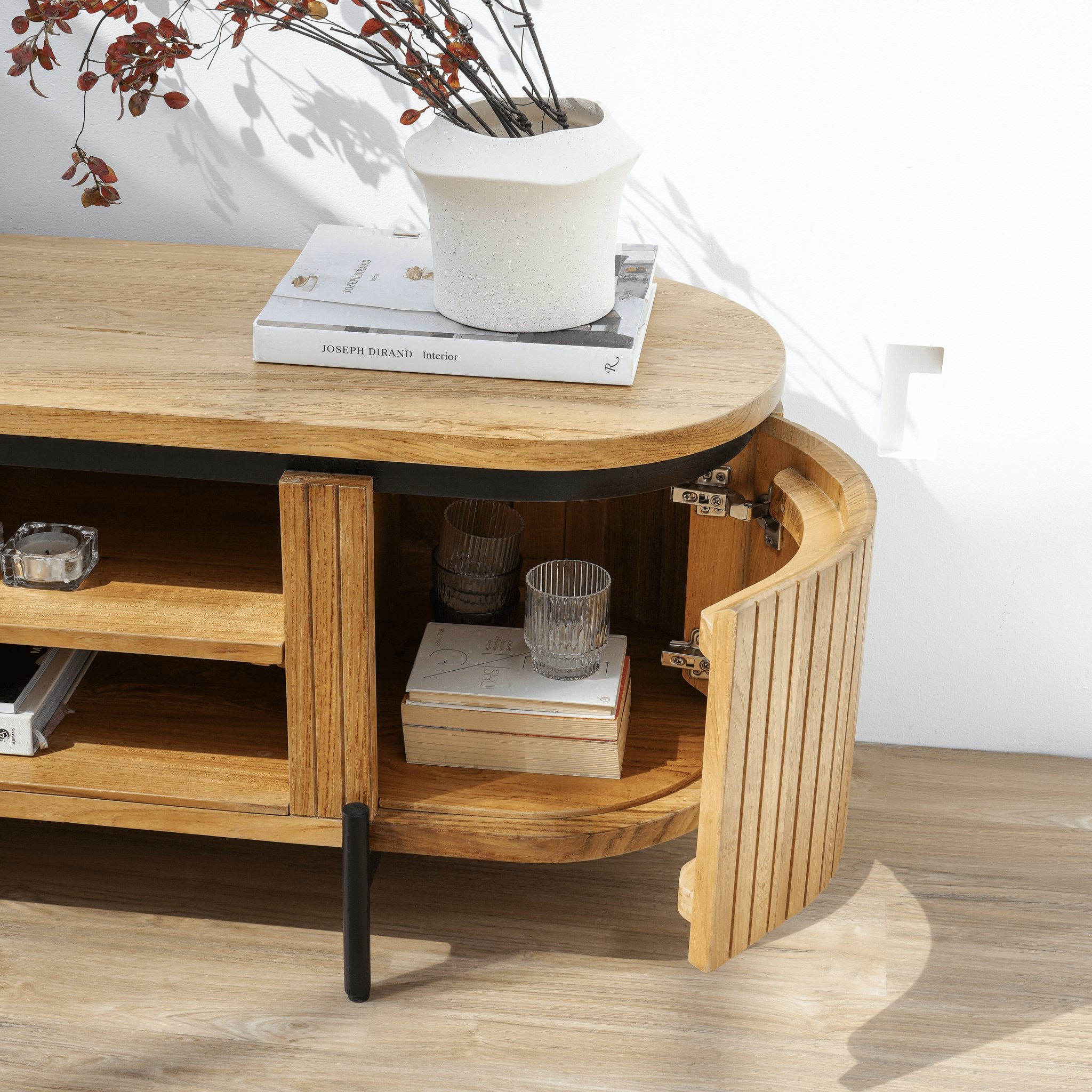 Willow TV unit styled in contemporary living room