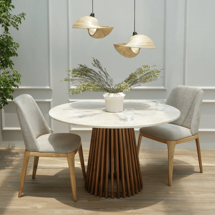 KENTANA ROUND TABLE WITH MARBLE TOP