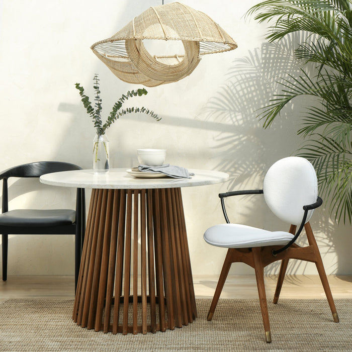 KENTANA ROUND TABLE WITH MARBLE TOP