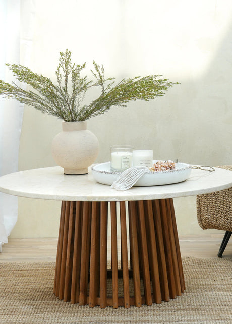 Kentana coffee table with marble top