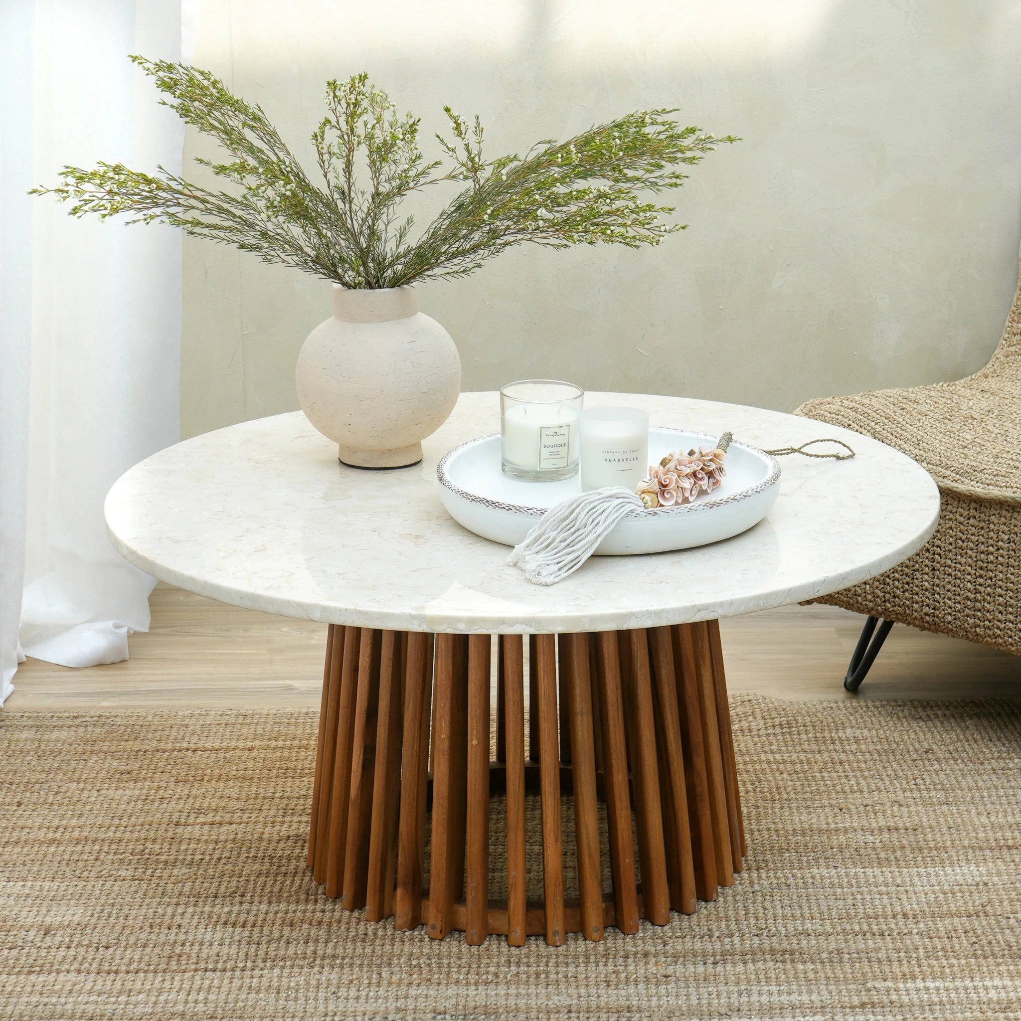 KENTANA COFFEE TABLE WITH MARBLE TOP