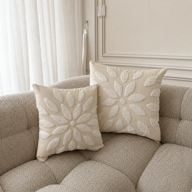 WHITE BIG LEAF CUSHION