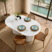 ANNABELLE OVAL MICRO CEMENT DINING TABLE