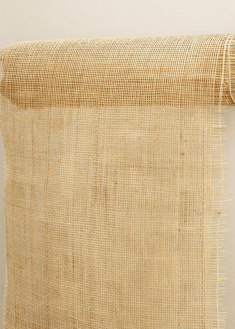 Natural cane webbing in radio weave, sold by the roll