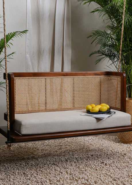 Angela rattan hanging swing chair