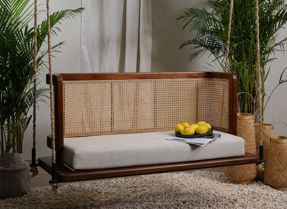 Angela rattan hanging swing chair