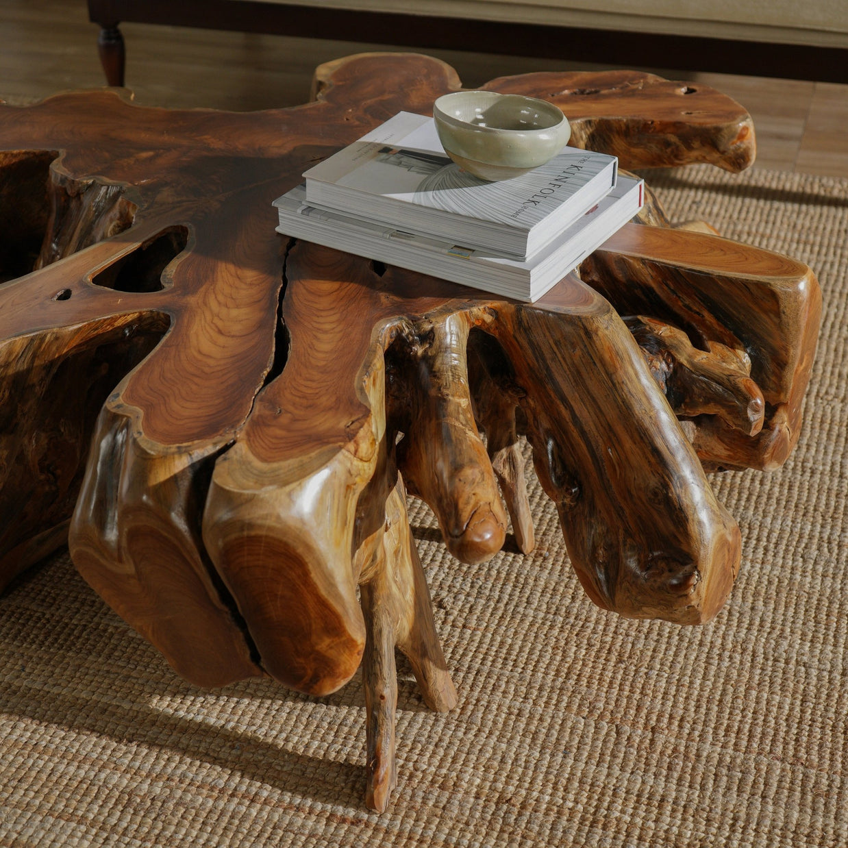 Delyar coffee table organic round design