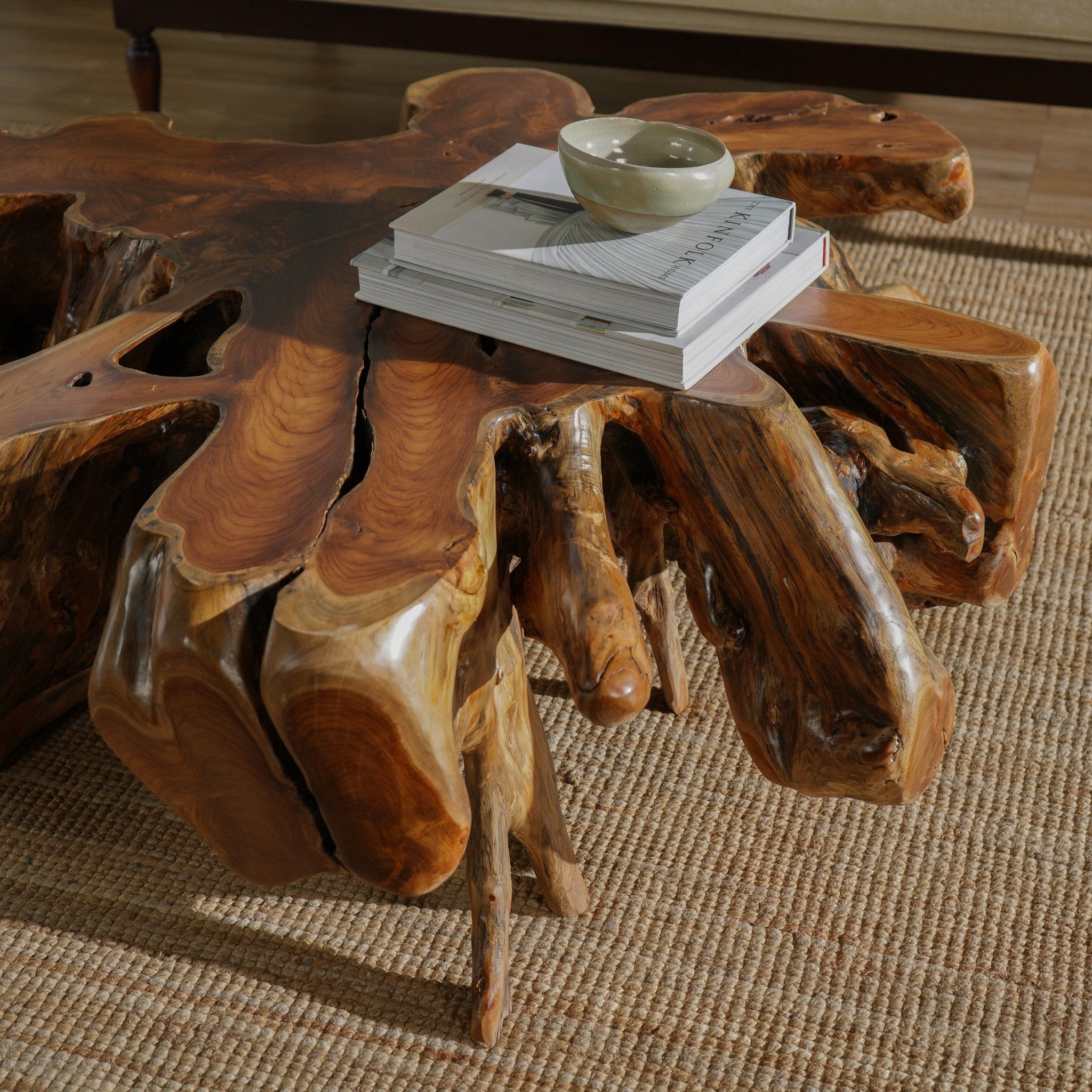 Delyar coffee table organic round design