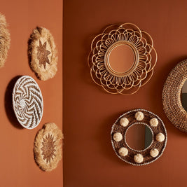 ELIOS RATTAN WALL MIRROR